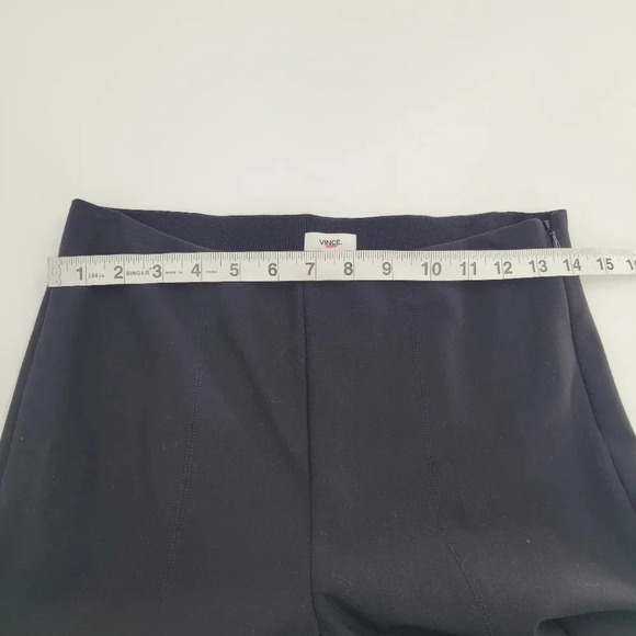 Vince black Stitch-Front Seam Leggings pants slit back ankle zip side small P - Picture 9 of 10